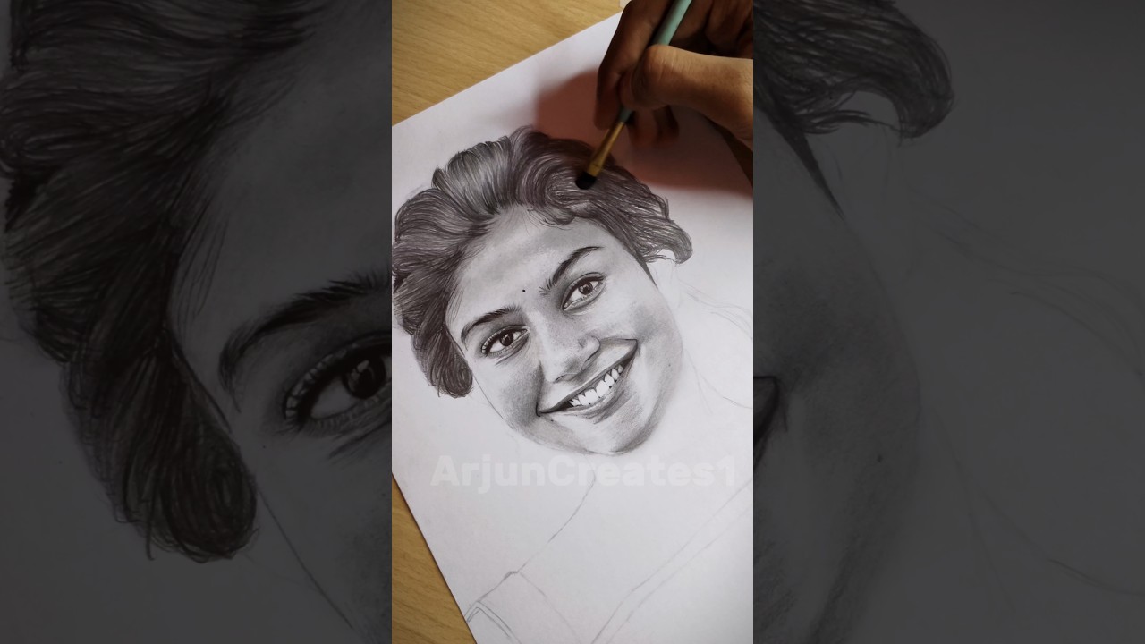 Sai pallavi drawing with use of ❤️❤️#drawing #sketching