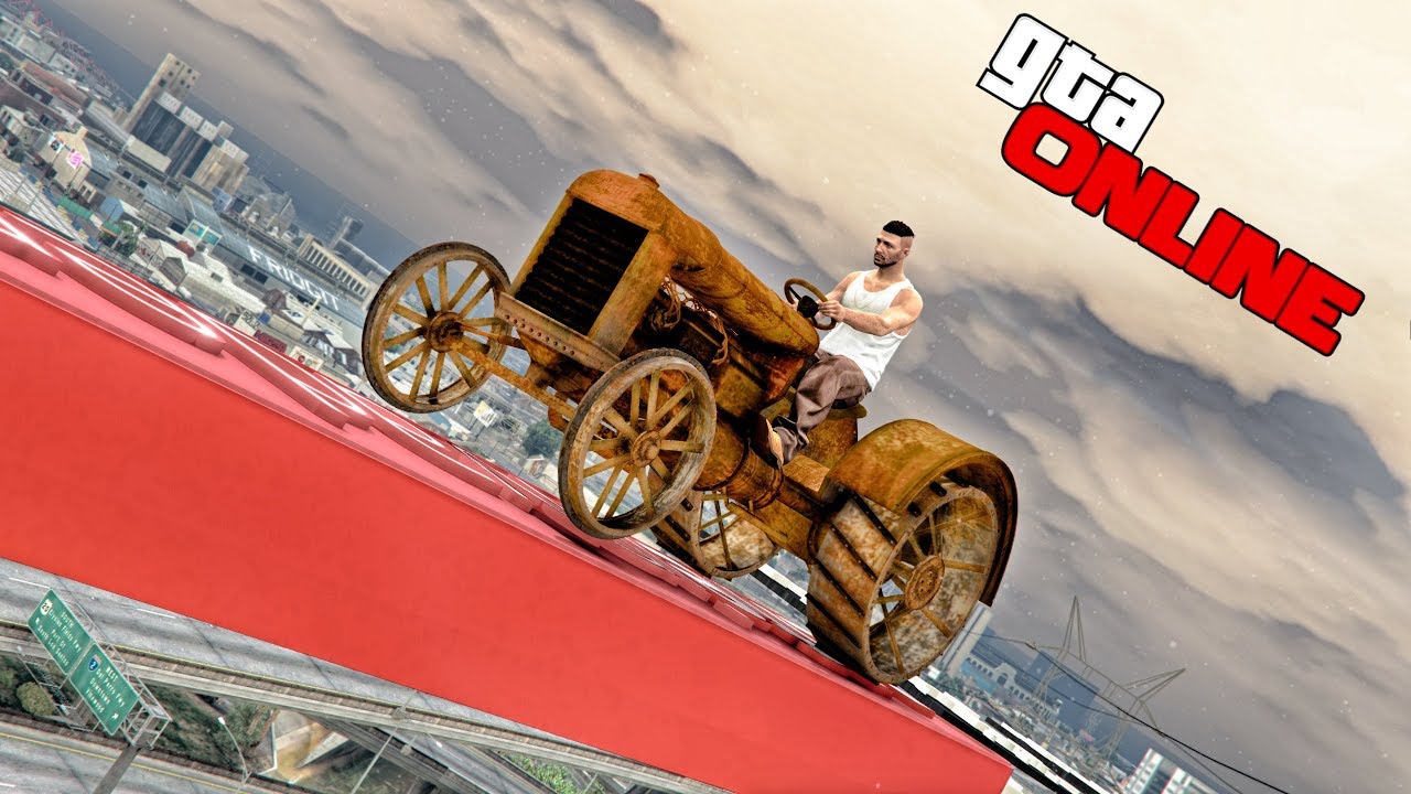 ОЧЕНЬ странные гонки. На ОЧЕНЬ странном транспорте. И троллинг. GTA 5 ONLINE (ГТА 5 ГОНКИ)