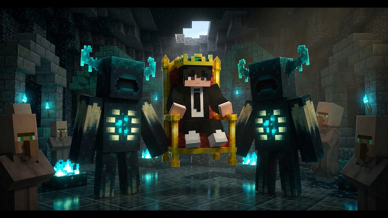Minecraft lekin men Warden qirolligidaman! #minecraft #warden 