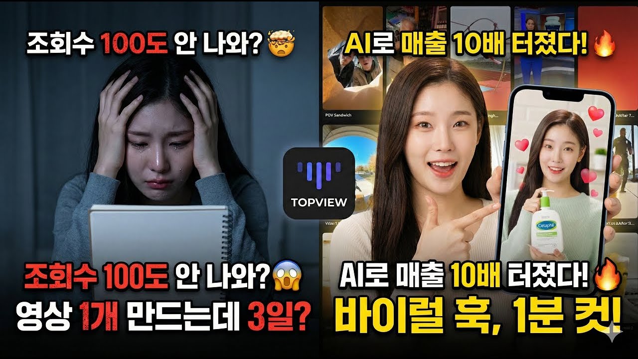 쇼핑 쇼츠 만드는 방법, 아직도 시간을 버리시나요? AI로 1분 만에 끝내는 법 (TopView 사용법)