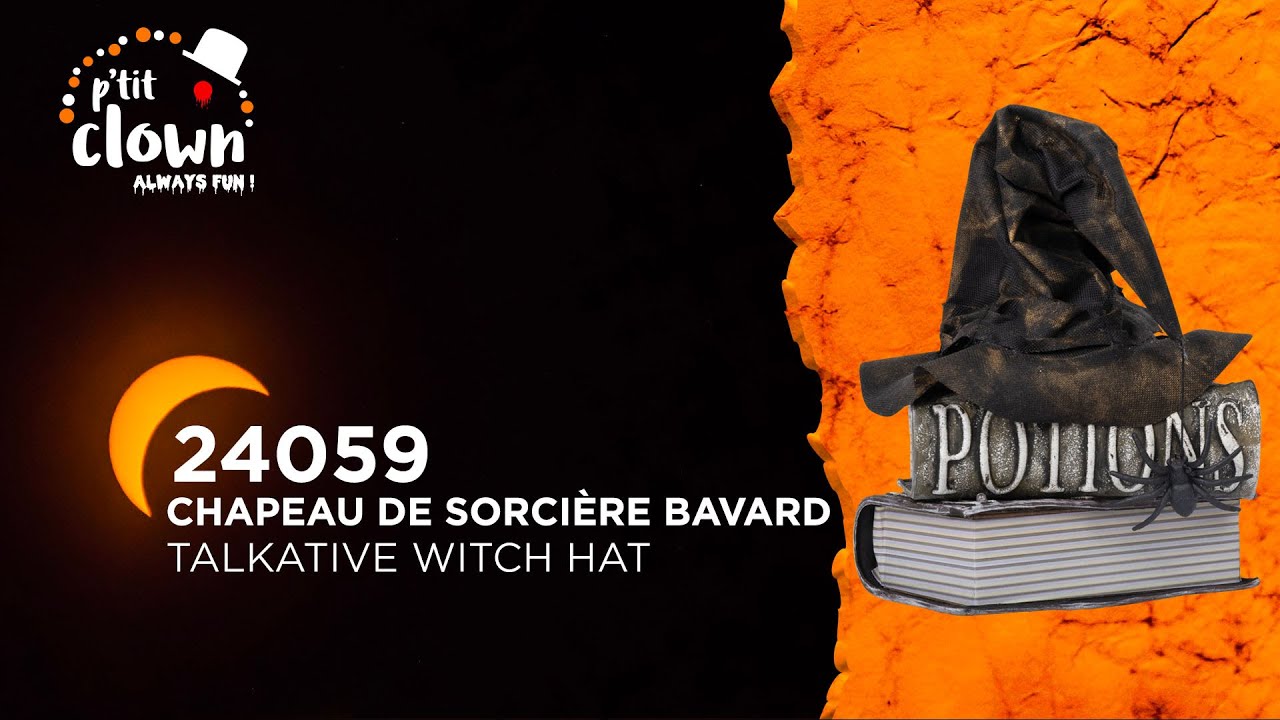 24059 - Chapeau de sorcière bavard