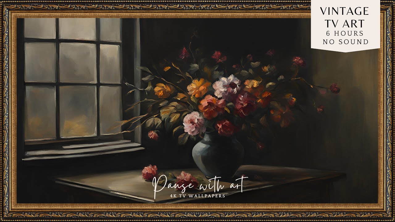 Vintage Moody Floral Art | Spring Art for Your TV | Screensaver for TV | TV Background