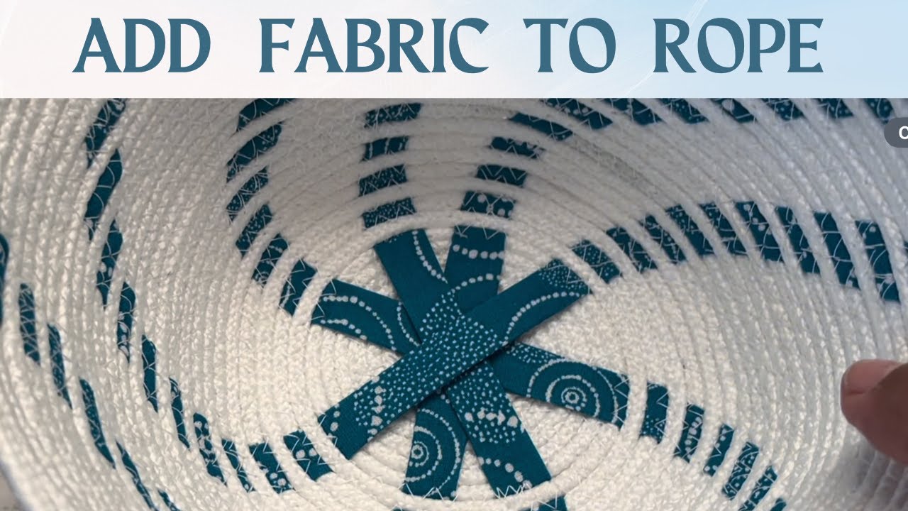 Add Fabric To Rope Swirl Basket Bowl Pattern #sweetcountrylivinginmichigan