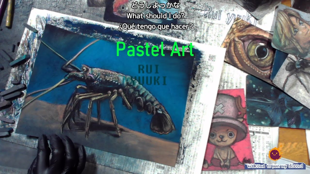 Capturing a Lobster's Tranquility in Soft Pastels/ソフトパステルで捉えたロブスターの静けさ