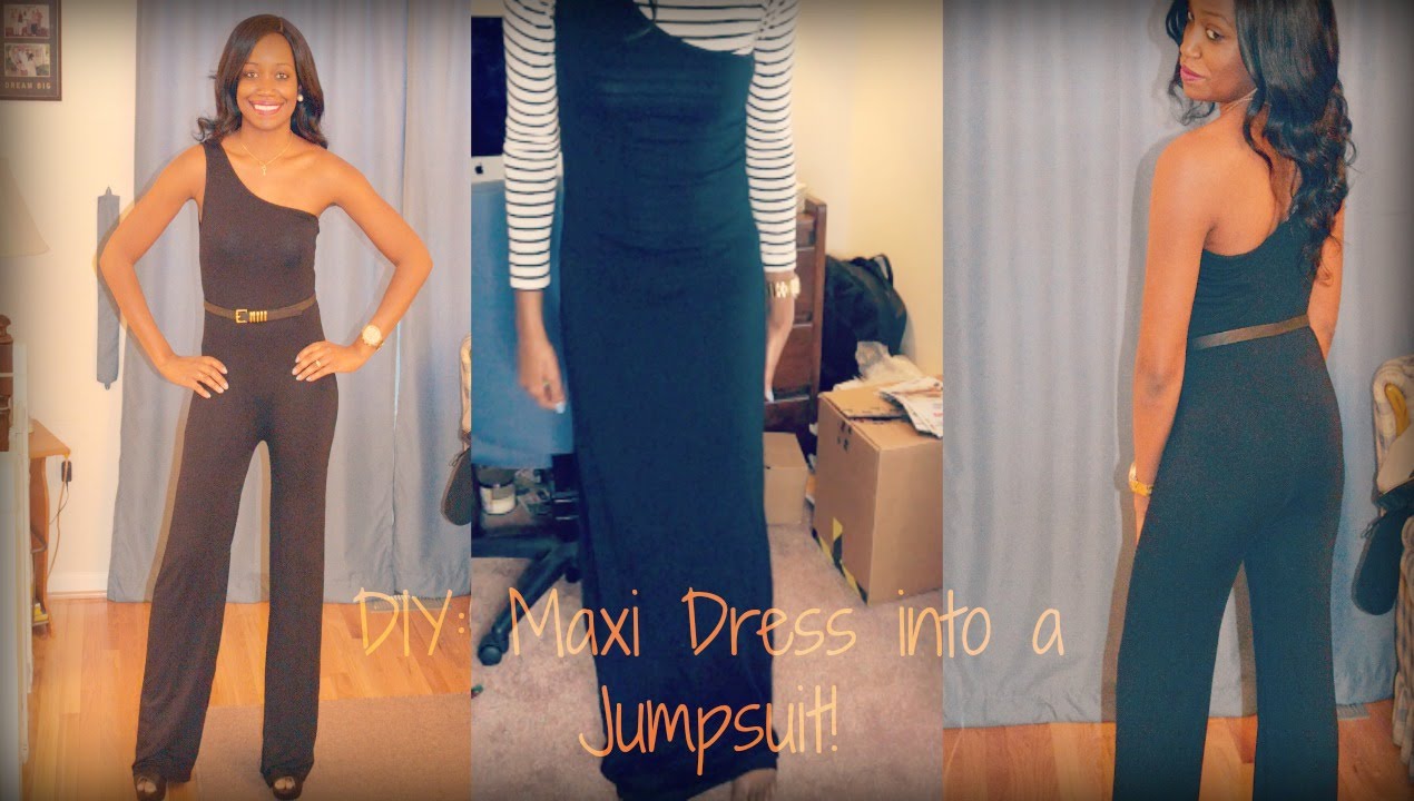 DIY | Turn a Maxi Dress into a Jumpsuit! | Fashion Friday (Sewing Tutorial)