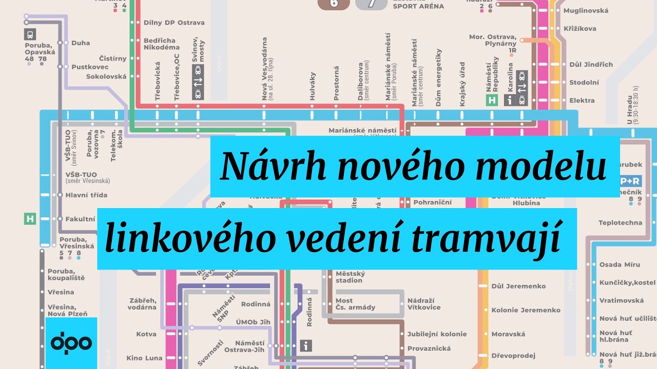 OSTRAVSKÉ METRO - návrh nového linkového vedení
