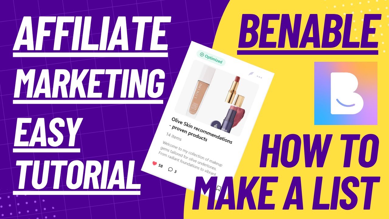 Benable | How to add a list and products | Easy beginner tutorial