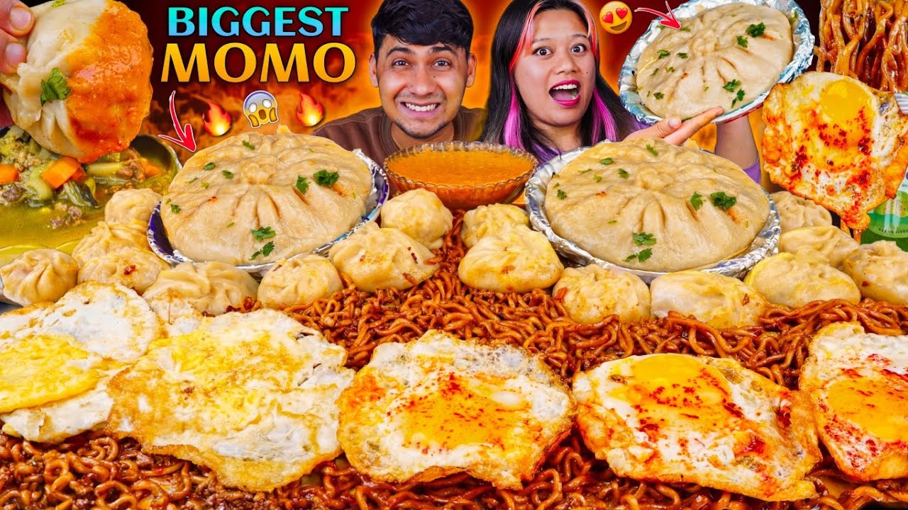 SUPER JUICY DARJEELING MOMO + PRANK 😋🔥 | Black Bean Noodles & Eggs | Cooking & Eating