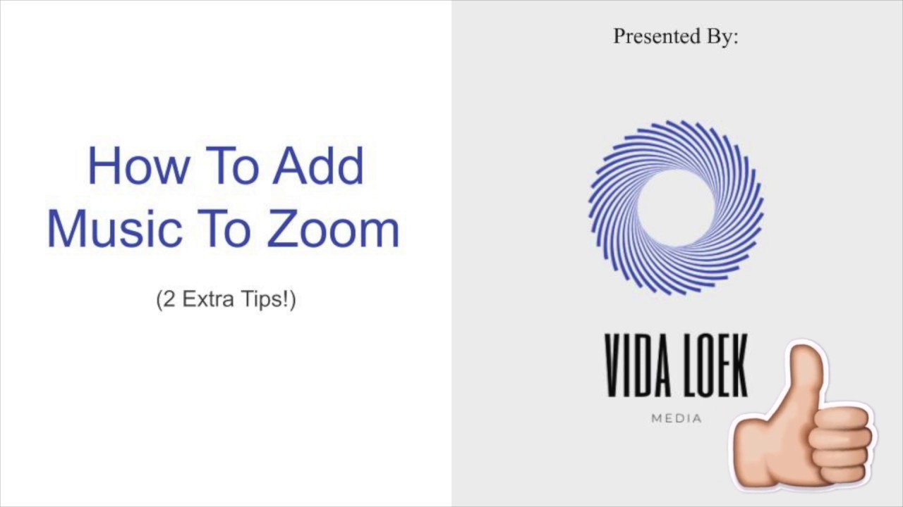 How To Add Music To Zoom: Additional Audio Settings - Vida Loek Media