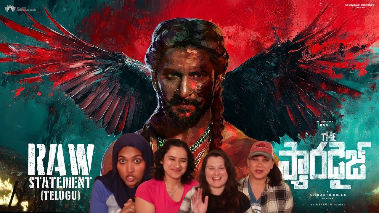 Americans react to The Paradise Glimpse : RAW STATEMENT - Telugu | Nani | Srikanth Odela | Anirudh |