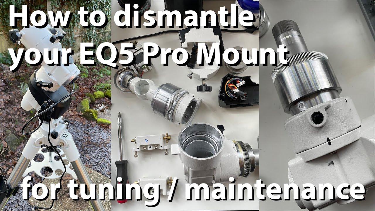 Техническое обслуживание монтировки SkyWatcher EQ5 Pro — разборка, часть 1 из 2, за 20 минут