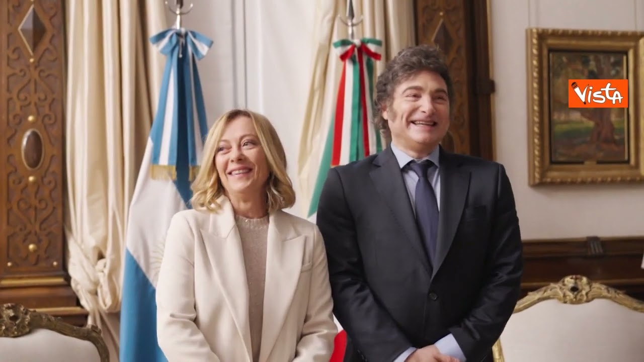 Giorgia Meloni alla Casa Rosada con Milei