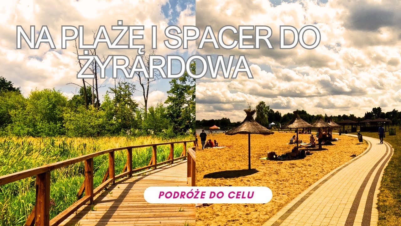 Kładka spacerowa i plaża w Żyrardowie