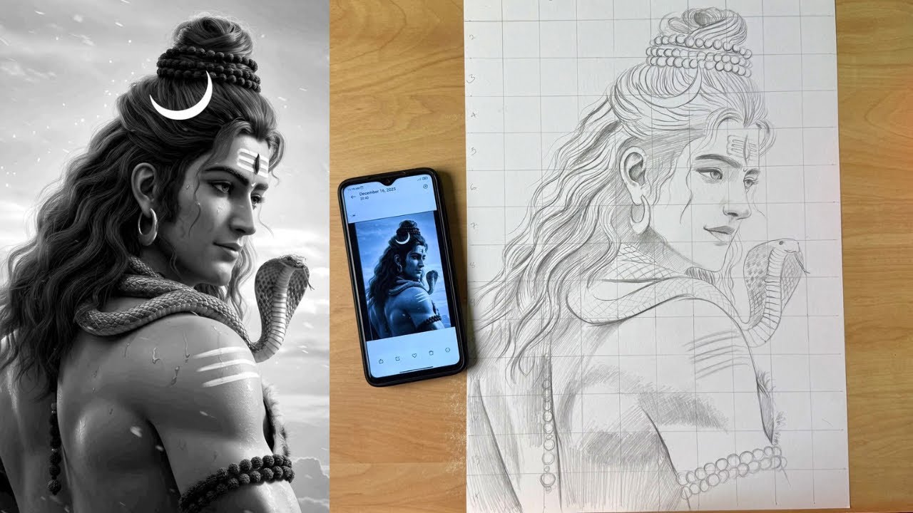 Shiva Drawing | Lord Shiva Drawing Step by Step | Outline Tutorial | Rahul Official Art