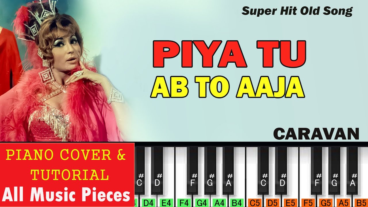 पिया तू अब तो आजा पियानो |Piya Tu Ab To Aaja Piano Tutorial | Caravan (1971)