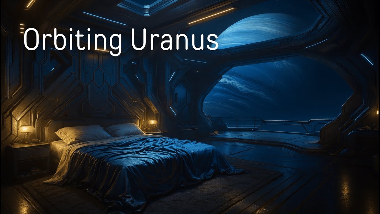 Orbiting Uranus | Deep Space Sci-fi Ambient + Orbiter ASMR  for Relaxation | Pure Peace Playlist