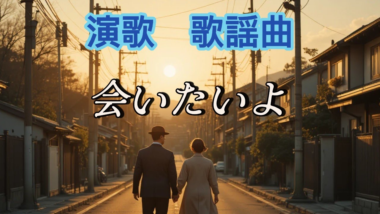 会いたいよ　夕暮れの帰り道に交わした小さな約束、写真に残る笑顔、届かない声…。時が流れても心から消えない記憶と光が、深い悲しみの中にも生きる力を与えてくれる　#昭和演歌#歌詞動画 #哀愁 #昭和