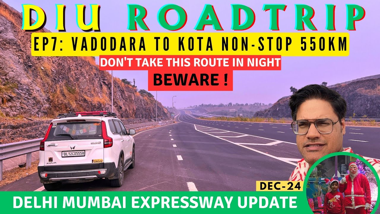 Diu Roadtrip | EP7: Vadodara to Kota | Delhi Mumbai Expressway Latest Update #travel #diu #gujarat