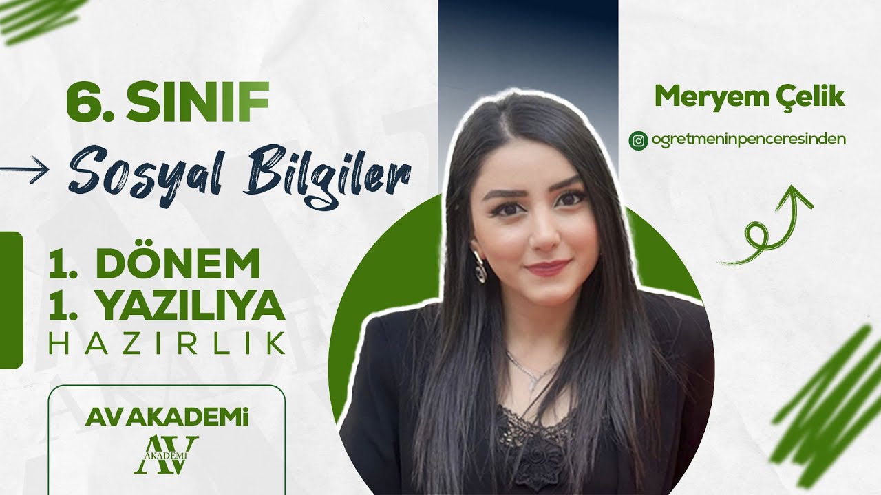 Av Yayınları | 6.Sınıf Sosyal Bilgiler 1.Dönem 1.Yazılıya Hazırlık 2025-2026