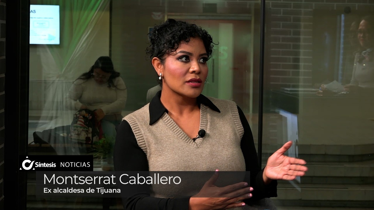 Montserrat Caballero visita el foro de Síntesis TV