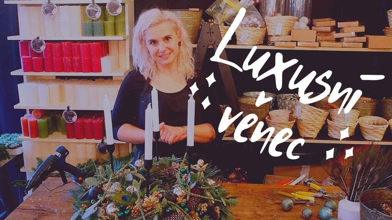 S MARKÉTOU FLORISTKOU | Vánoční věnec ve stylu Artdeco