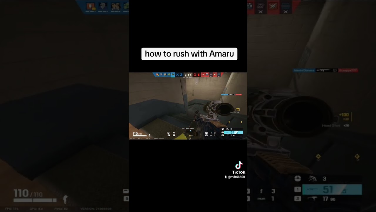 How to rush with Amaru on Kanal! #rainbowsixsiege #rankedr6 #amaru
