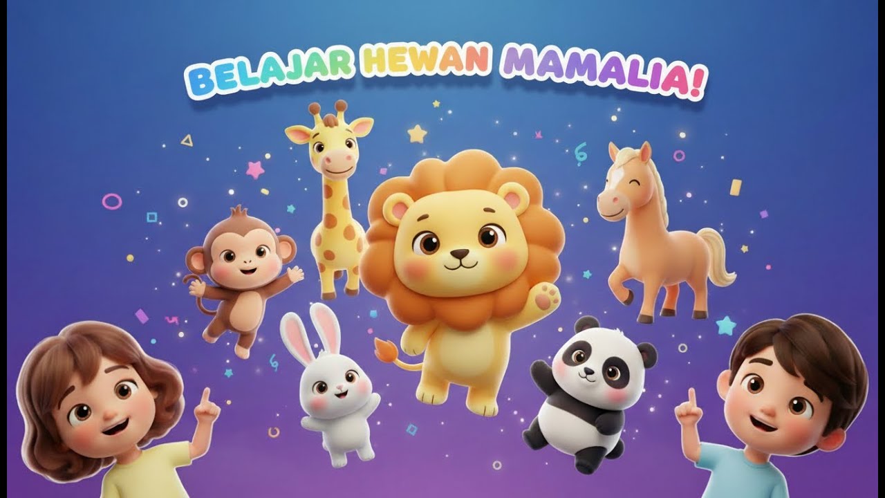 Mengernal Hewan Mamalia Bersama Kiddo Fun! Monyet, Kuda, Kelinci, dll (Part 2)