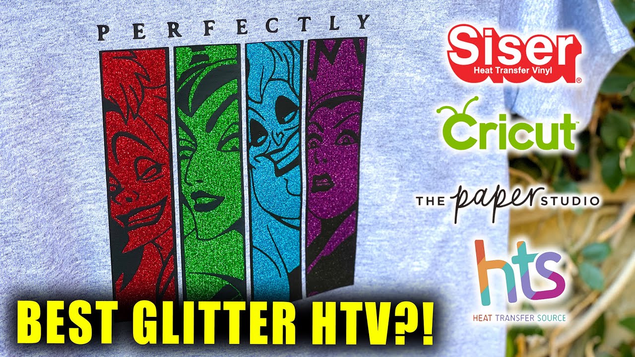 BEST GLITTER HEAT TRANSFER VINYL ?! CRICUT vs SISER vs MORE! + WASH TEST || Lucykiins