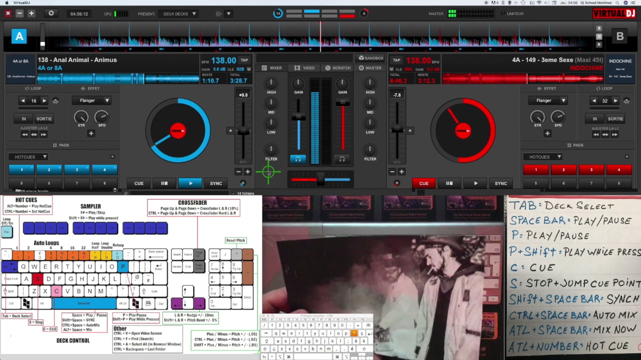 Virtual Dj cours 2: commandes rapides