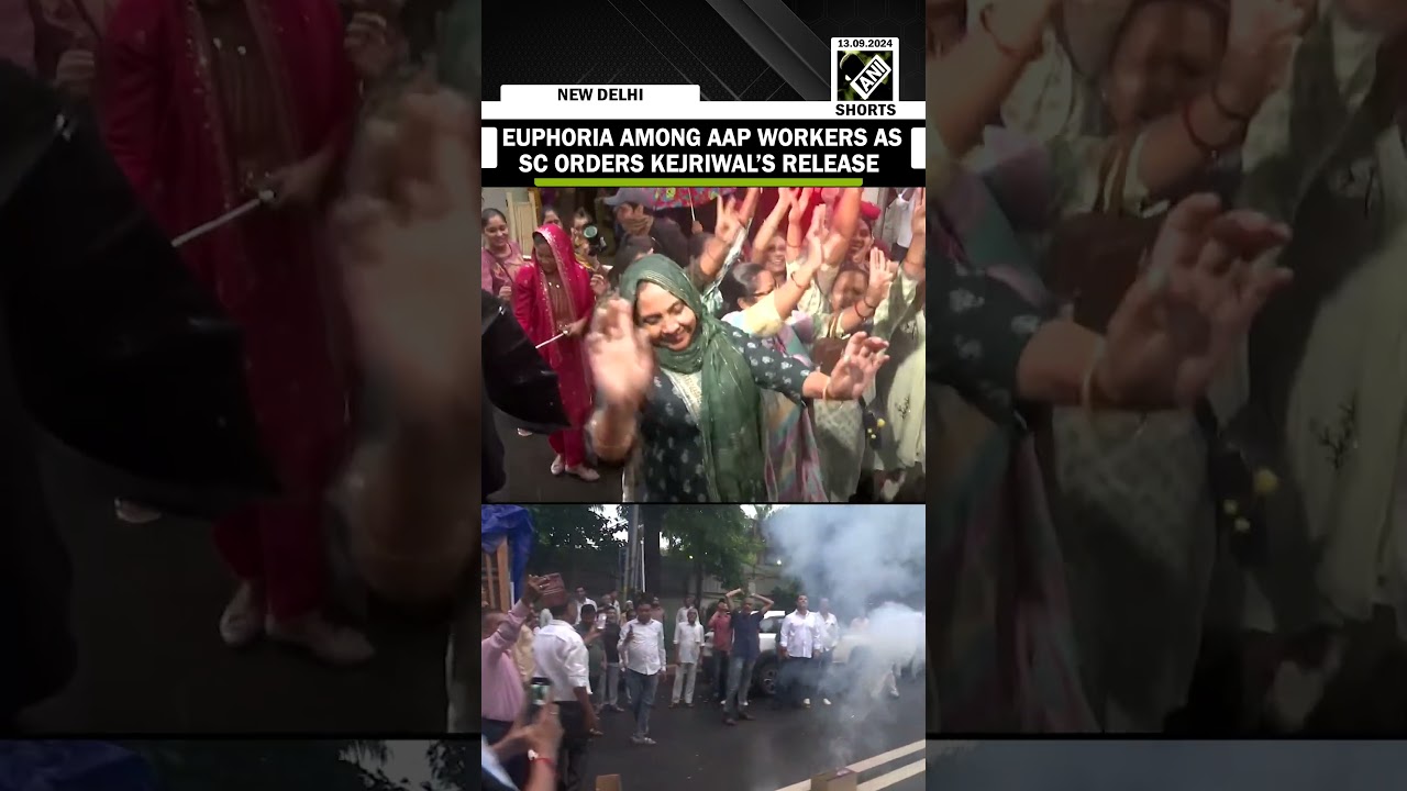 AAP workers celebrate outside Kejriwal&rsquo;s residence as Delhi CM Set to walk free after SC&rsquo;s Verdict