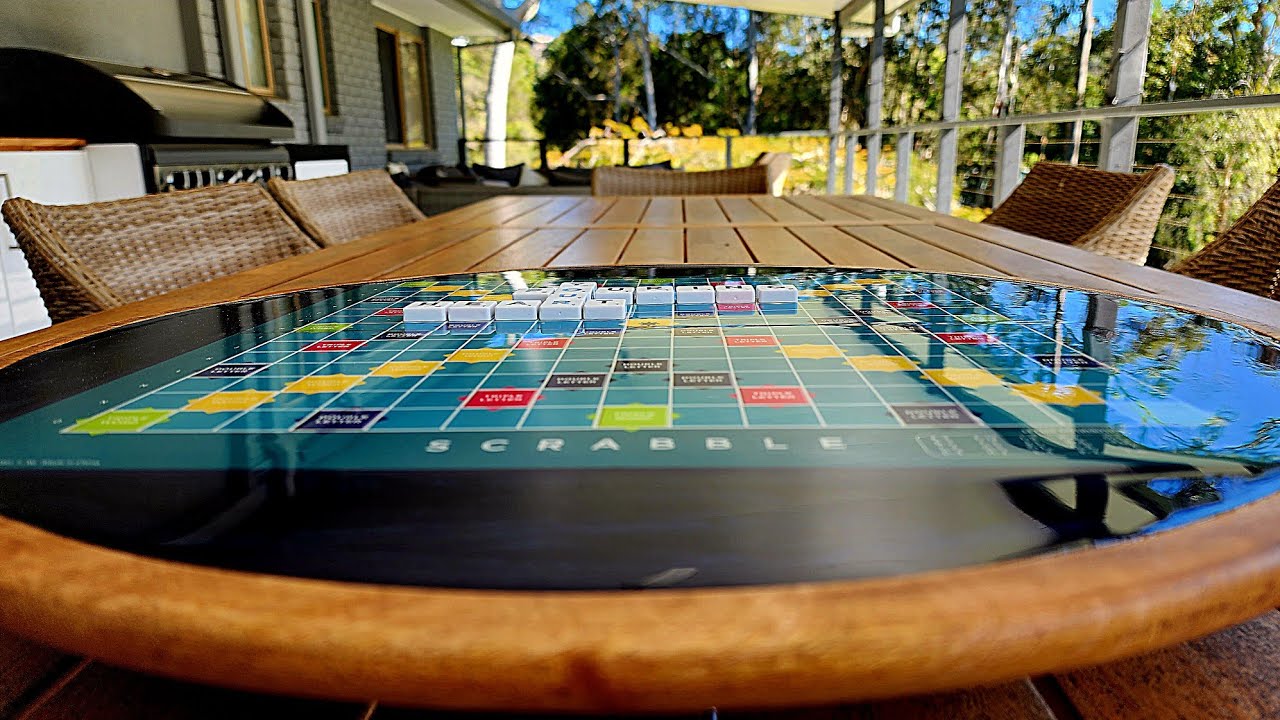 #1776 You Won't Believe Your Eyes - Resin Lazy Susan SCRABBLE Board!