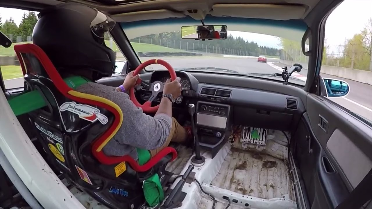 B20 VTEC EF Hatch and B16 EJ Coupe at PIR Track Day.