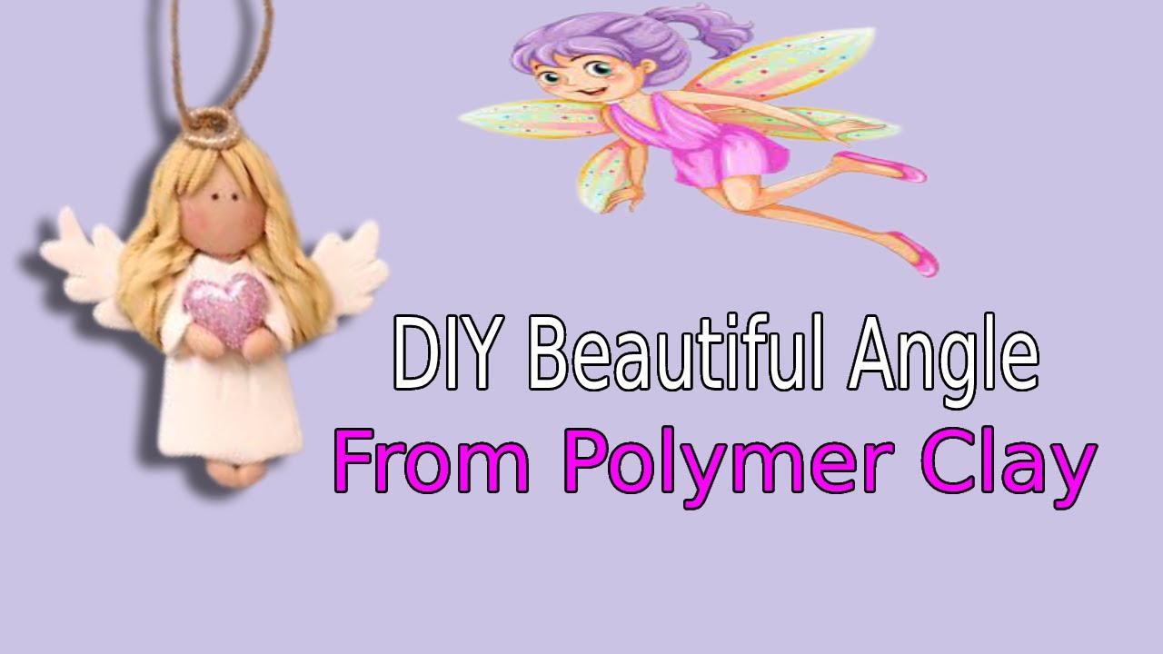 DIY Angel Christmas  Tree Ornaments || How to make  Angel Polymer Clay || Christmas Decoration