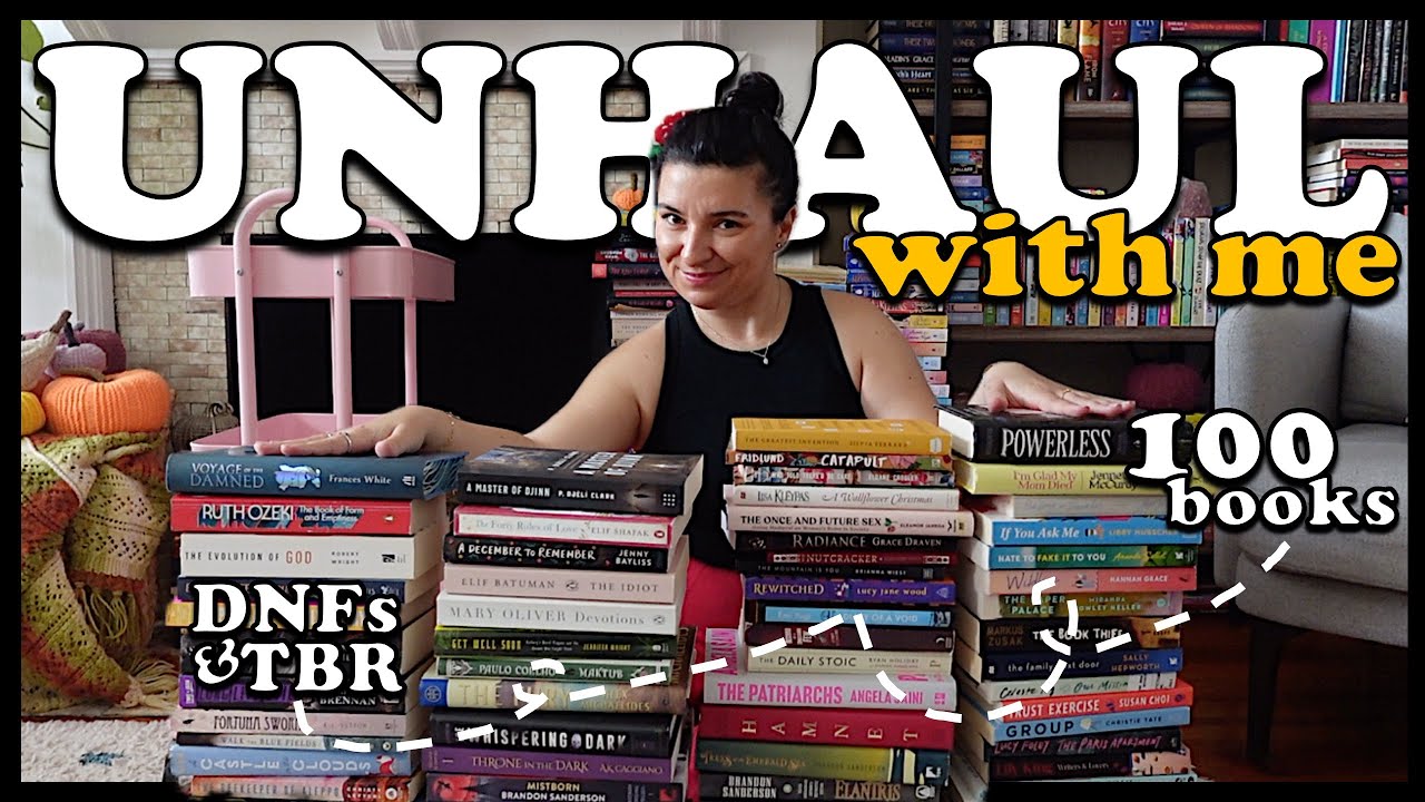 MEGA unhaul // getting rid of my tbr & DNFs + organizing my 100 books TBR 📚