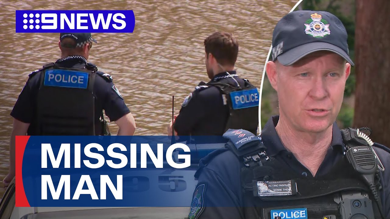 Search for man who fell into Brisbane River | 9 News Australia