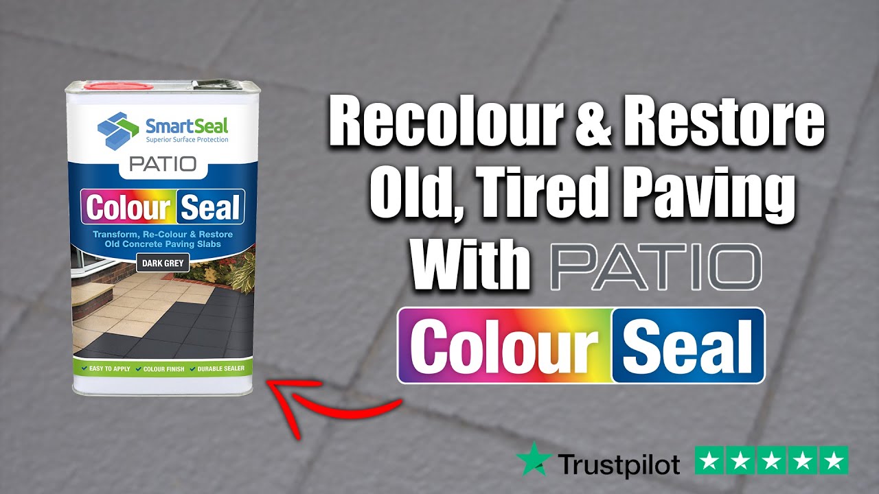 Colour Old Patio Slabs with 'Patio ColourSeal' Sealer - Hardwearing & Superior to Concrete Paint