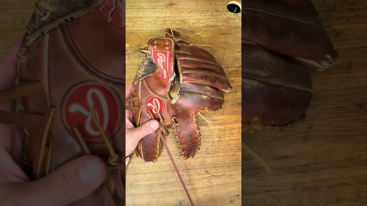 Restoring a Rawlings PRO-12COT #gloverepair #gloverestoration #gloverelace #thecraftsmansworks