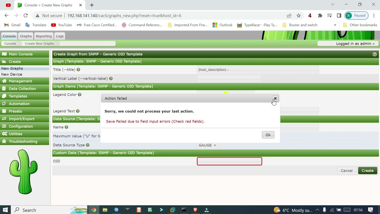 How to add Network devices in cacti