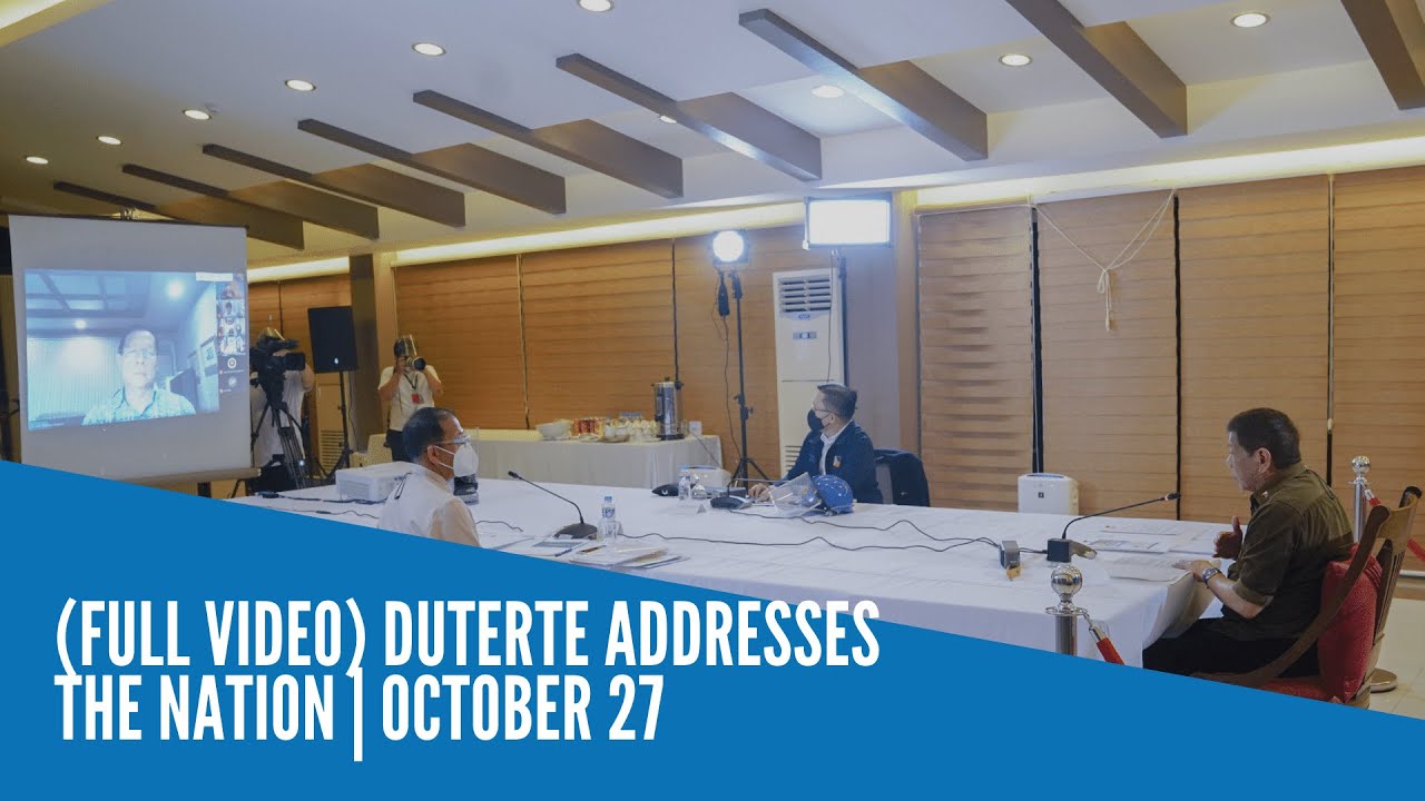 (FULL VIDEO) Duterte addresses the Nation | October 27