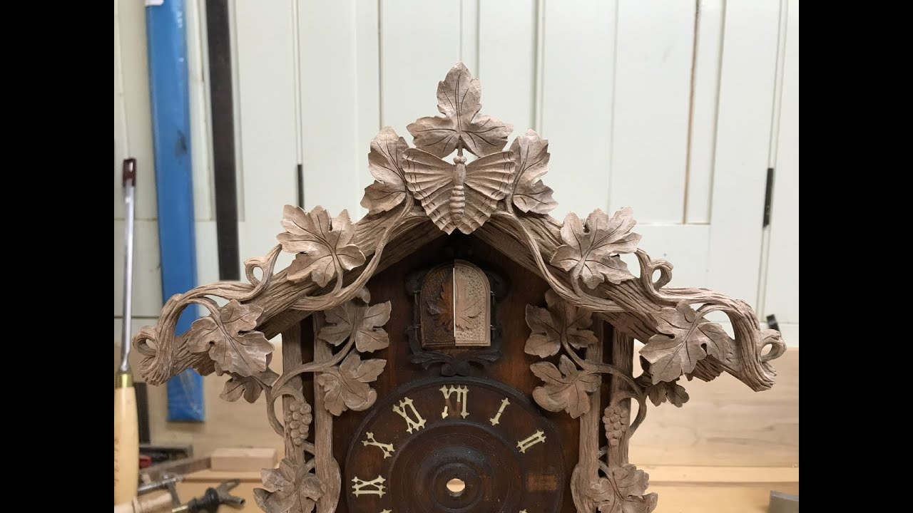 Carving a crown for a cuckoo clock model 509. Part 3