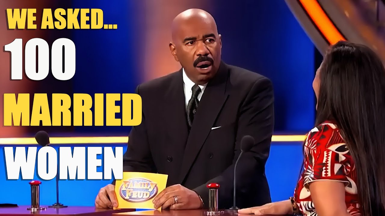 Steve Harvey Hilarious ‘We Asked 100 Married Women’ Answers on Family Feud