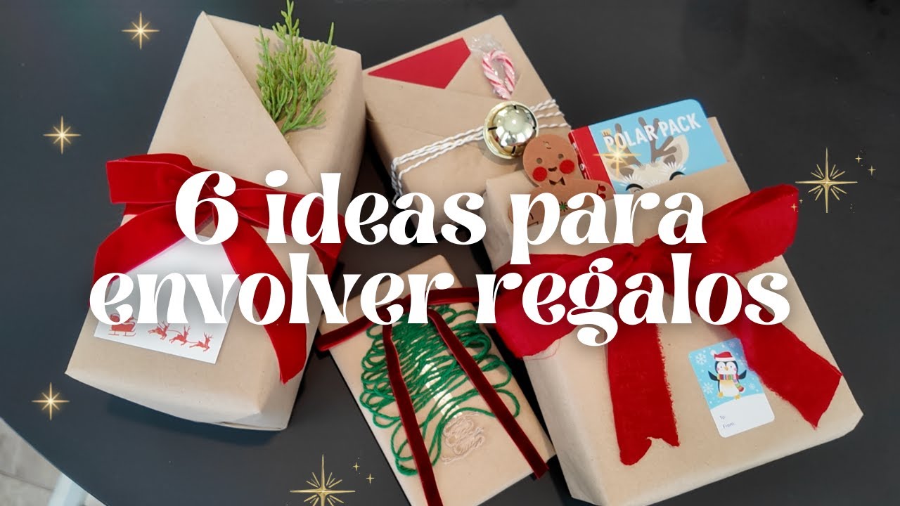 6 formas fáciles y creativas de envolver regalos con papel para Navidad 🎁