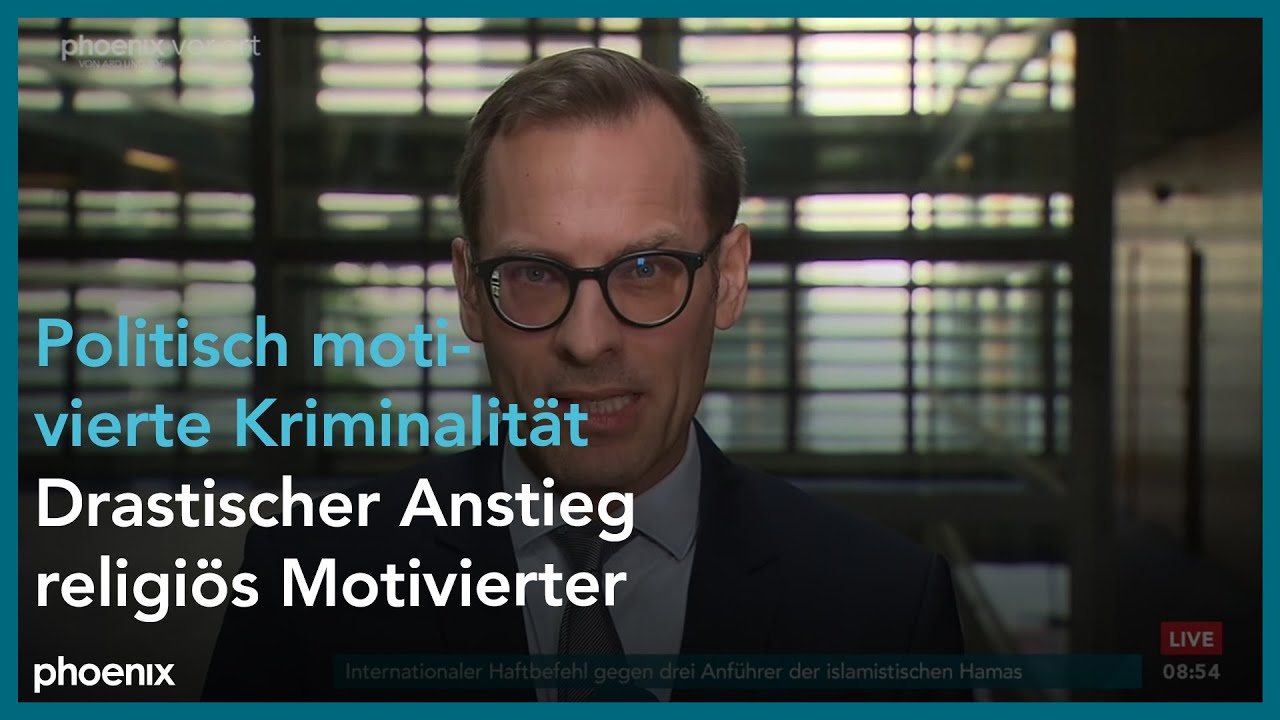phoenix nachgefragt mit Jan Wolf Sch&auml;fer politisch motivierter Kriminalit&auml;t am 21.05.24