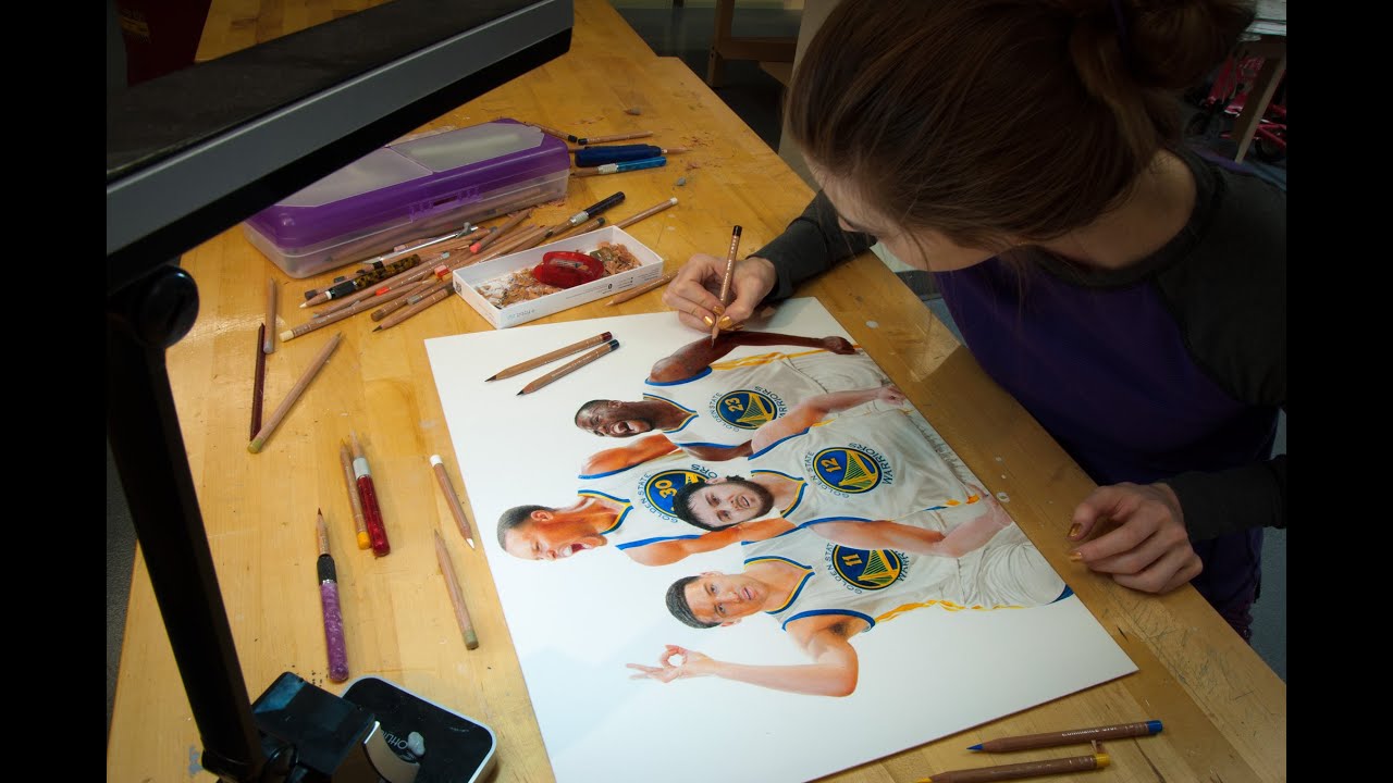 The Golden State Warriors - Photorealistic Drawing