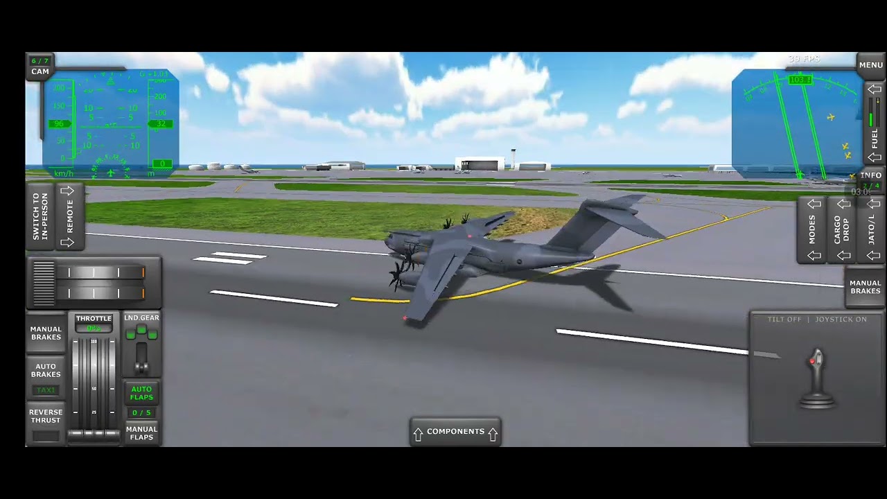 Destruyendo los aviones en turboprop flight Simulator 