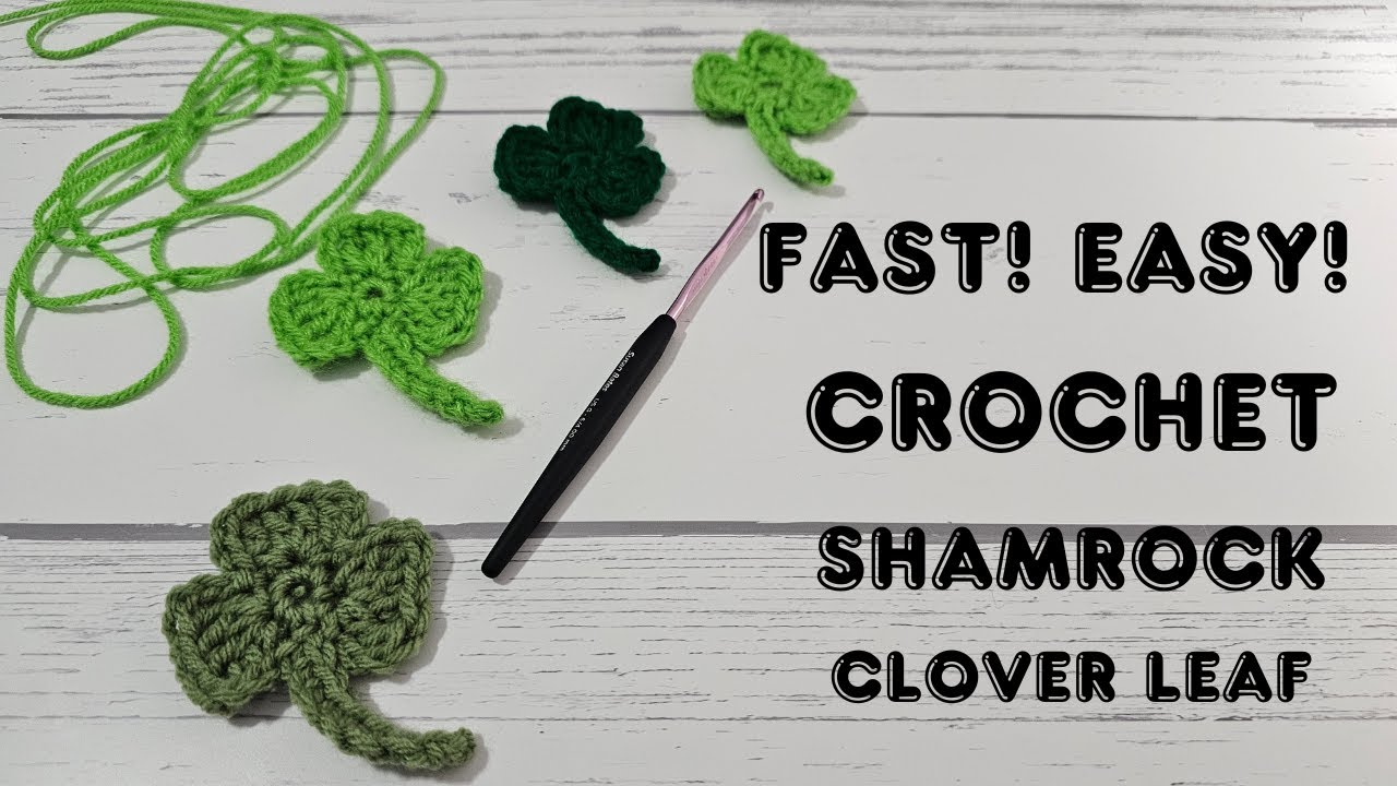 BEGINNER FRIENDLY Quick Crochet Shamrock Motif  #crochettutorial #learntocrochet #easy #crochet