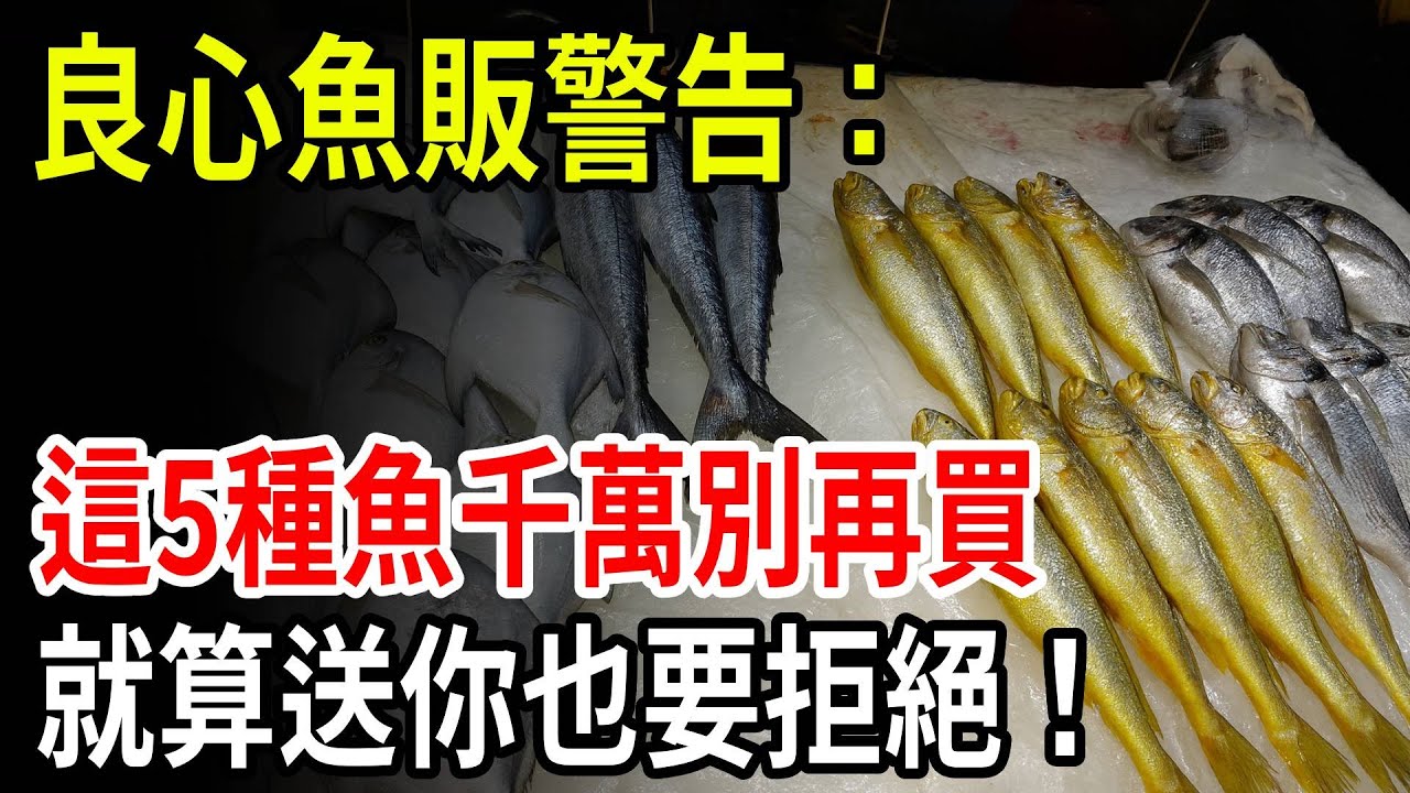 良心魚販的警告：這5種魚千萬別再買，就算送你也要拒絕！