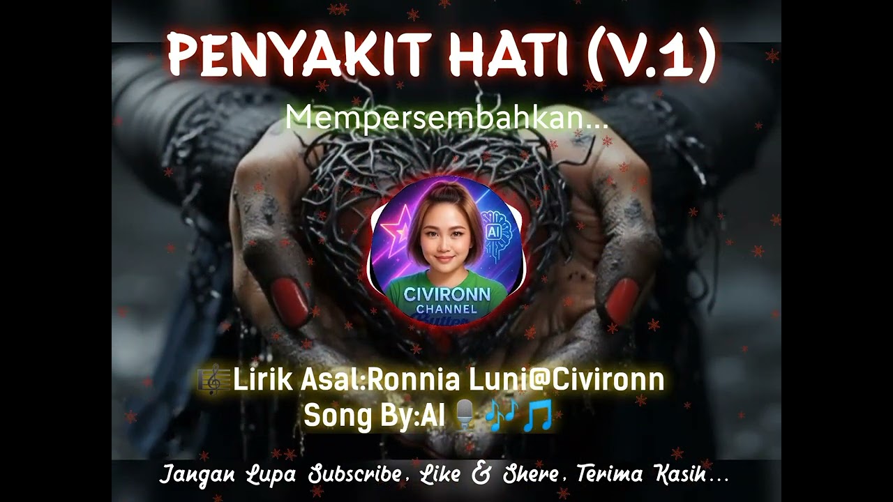 Penyakit Hati (V.1)-🎼Lirik Asal:Ronnia Luni@Civironn,Song By:AI🎙️🎶🎵