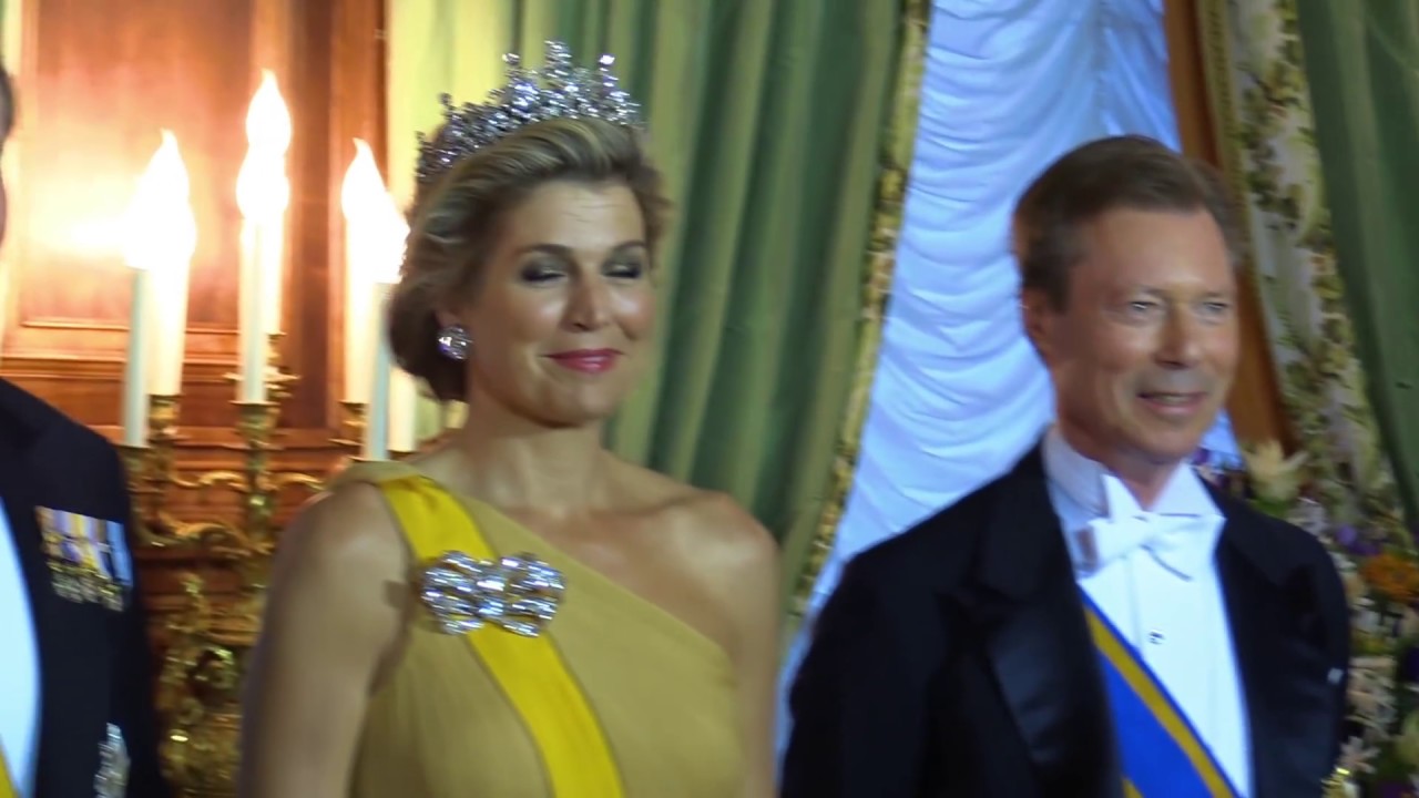 Staatsbanket met koningspaar en groothertogelijk paar