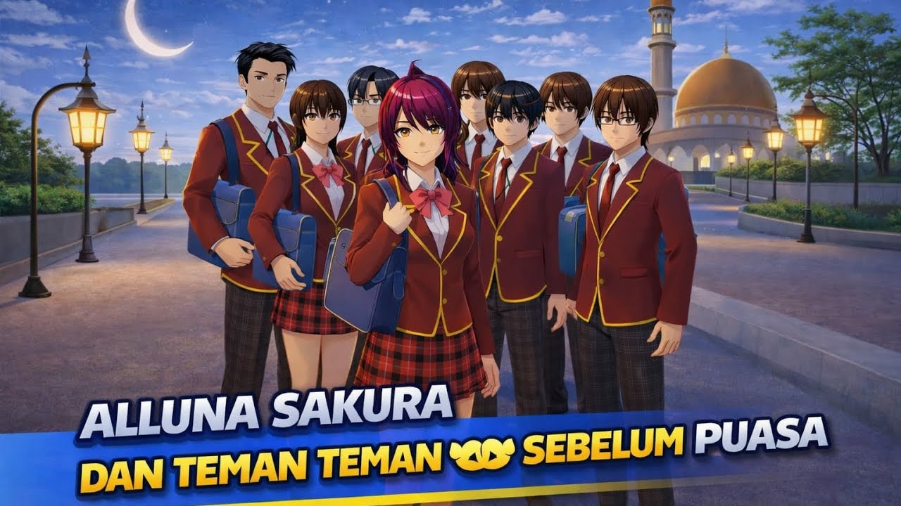 Alluna Sakura dan teman teman sebelum puasa #sakuraschoolsimulator #sakura 